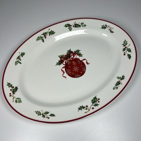 Christopher Radko Traditions " HOLIDAY CELEBRATIONS" 14 1/4" Oval Platter - Picture 1 of 8